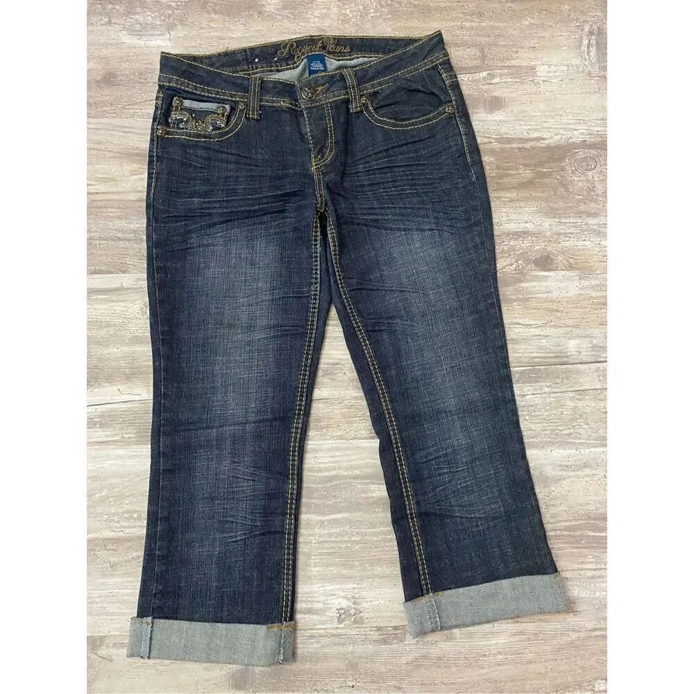 Request Capri Jeans Cuffed Studded Women’s Junior’s Sz 11/30